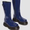 BUZZ HI Uzun Distressed Patent Leather Botlar BUZZ HI Uzun Distressed Patent Leather Botlar