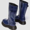 BUZZ HI Uzun Distressed Patent Leather Botlar BUZZ HI Uzun Distressed Patent Leather Botlar
