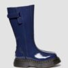 BUZZ HI Uzun Distressed Patent Leather Botlar BUZZ HI Uzun Distressed Patent Leather Botlar