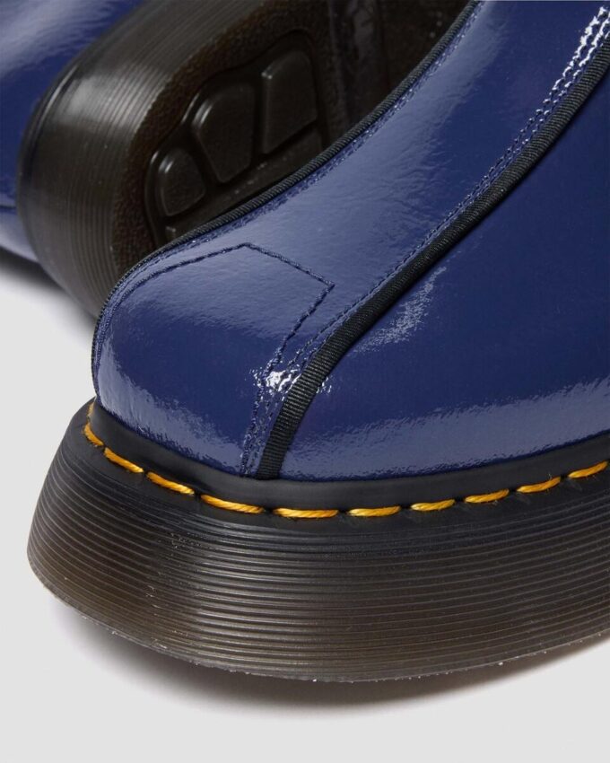 BUZZ HI Uzun Distressed Patent Leather Botlar BUZZ HI Uzun Distressed Patent Leather Botlar