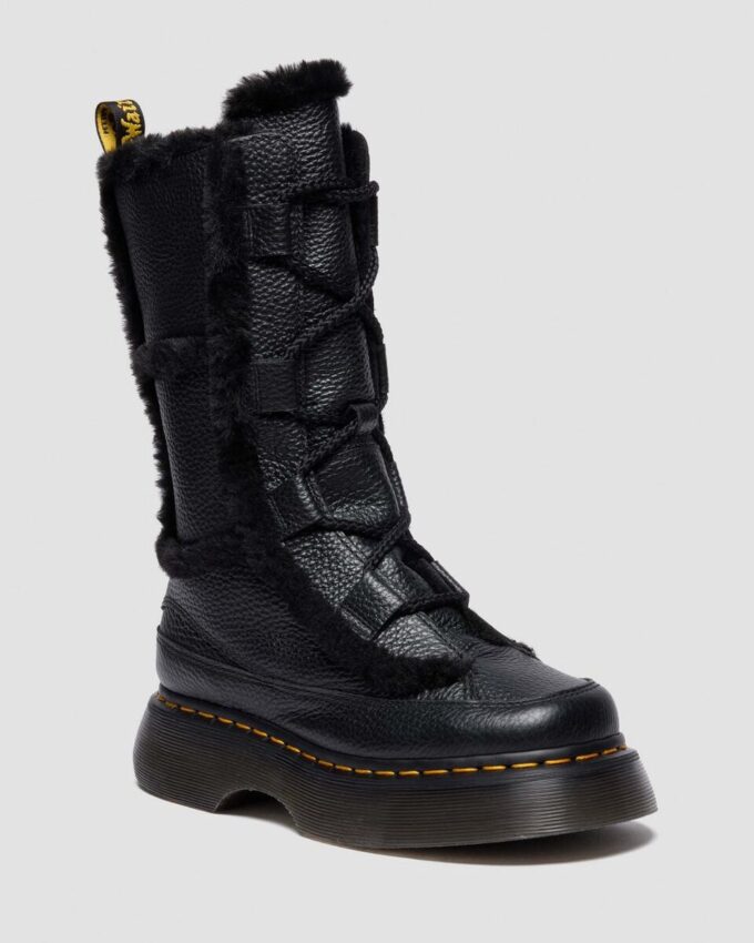 Buzz Lace Up Suni Kürk Astarlı Milled Nappa Leather Bağcıklı Botlar