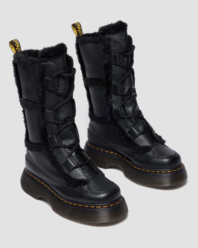 Buzz Lace Up Suni Kürk Astarlı Milled Nappa Leather Bağcıklı Botlar
