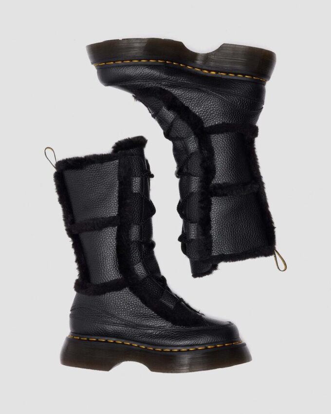 Buzz Lace Up Suni Kürk Astarlı Milled Nappa Leather Bağcıklı Botlar