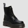 Jadon Beyaz Dikişli Smooth Leather Platform Botlar