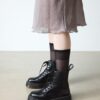 Jadon Beyaz Dikişli Smooth Leather Platform Botlar