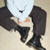 Jadon Beyaz Dikişli Smooth Leather Platform Botlar