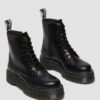 Jadon Beyaz Dikişli Smooth Leather Platform Botlar