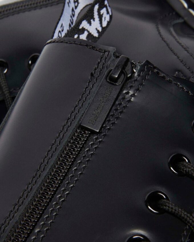 Jadon Beyaz Dikişli Smooth Leather Platform Botlar