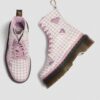 JADON HEART Gingham Deri Platform Botlar JADON HEART Gingham Deri Platform Botlar