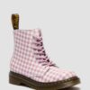 JUNIOR 1460 Gingham Deri Botlar JUNIOR 1460 Gingham Deri Botlar