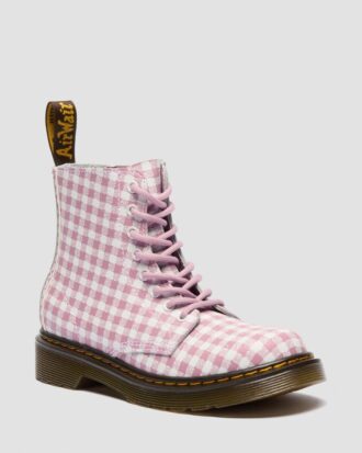 JUNIOR 1460 Gingham Deri Botlar