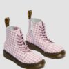 JUNIOR 1460 Gingham Deri Botlar JUNIOR 1460 Gingham Deri Botlar