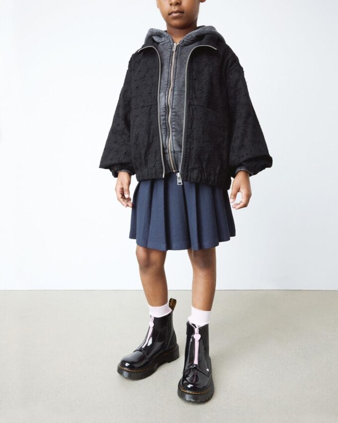 Junior Heart Nappa Patent Leather Çekmeli Botlar Junior Heart Nappa Patent Leather Çekmeli Botlar
