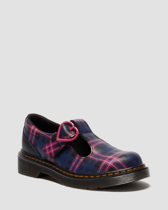 JUNIOR POLLEY II Pembe Tartan Mary Jane Ayakkabı JUNIOR POLLEY II Pembe Tartan Mary Jane Ayakkabı