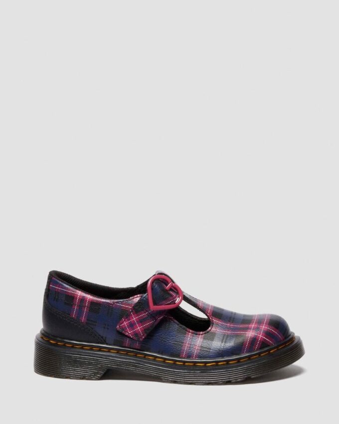 JUNIOR POLLEY II Pembe Tartan Mary Jane Ayakkabı JUNIOR POLLEY II Pembe Tartan Mary Jane Ayakkabı