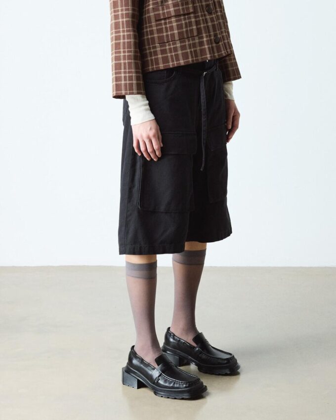 MAYBOLE LOAFER Kare Burunlu Büzgülü Deri Loafer MAYBOLE LOAFER Kare Burunlu Büzgülü Deri Loafer