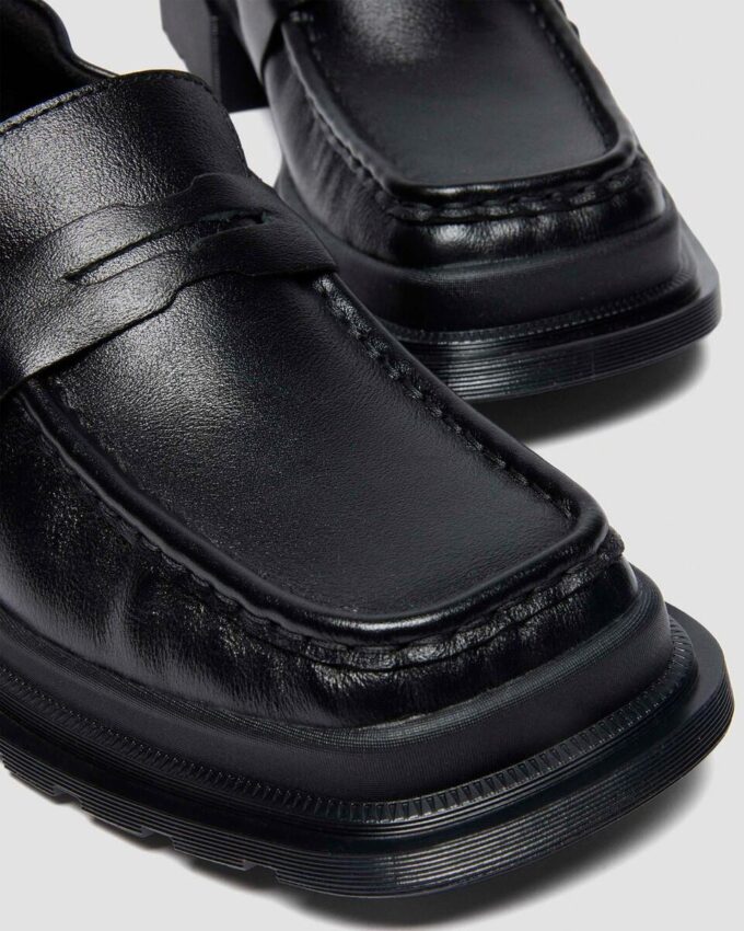 MAYBOLE LOAFER Kare Burunlu Büzgülü Deri Loafer MAYBOLE LOAFER Kare Burunlu Büzgülü Deri Loafer