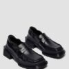 MAYBOLE LOAFER Kare Burunlu Büzgülü Deri Loafer MAYBOLE LOAFER Kare Burunlu Büzgülü Deri Loafer
