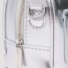Mini Üst Saplı Çanta Gümüş Patent Leather Çanta Mini Üst Saplı Çanta Gümüş Patent Leather Çanta