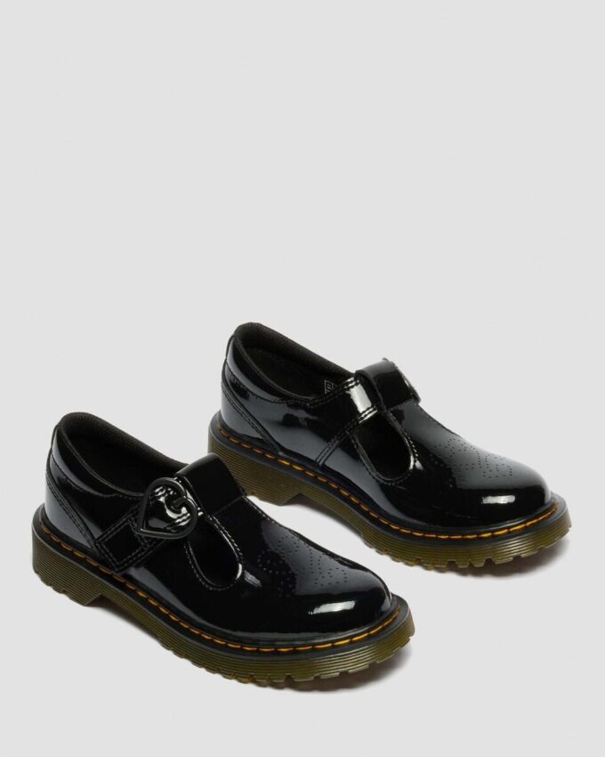ÇOCUK POLLEY II Kalp Desenli Patent Leather Ayakkabı ÇOCUK POLLEY II Kalp Desenli Patent Leather Ayakkabı