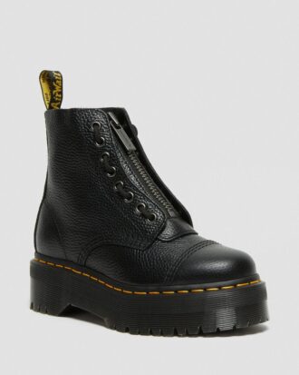 SINCLAIR Milled Nappa Leather Platform Botlar