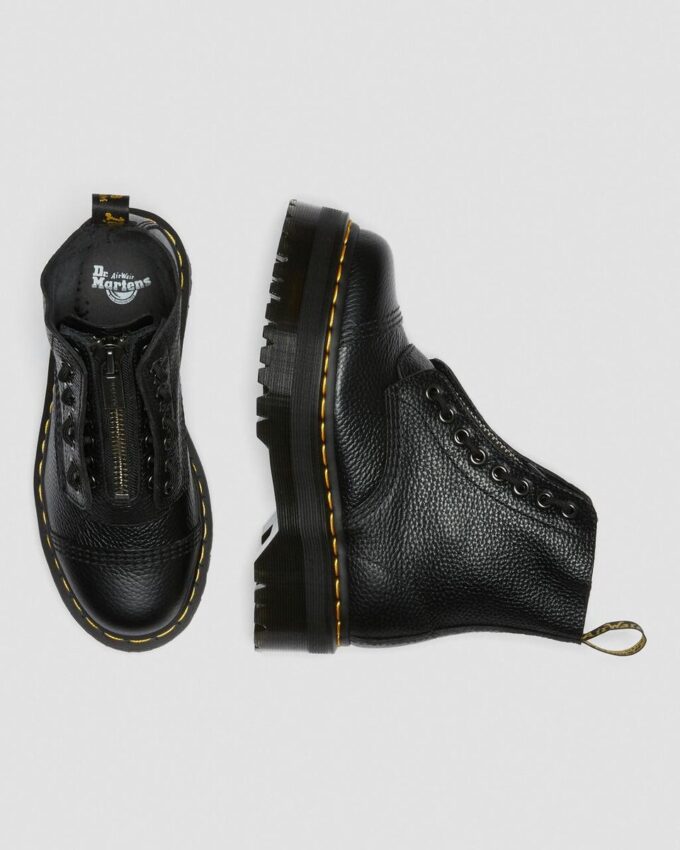 SINCLAIR Milled Nappa Leather Platform Botlar SINCLAIR Milled Nappa Leather Platform Botlar