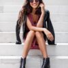 SINCLAIR Milled Nappa Leather Platform Botlar SINCLAIR Milled Nappa Leather Platform Botlar