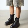 SINCLAIR Milled Nappa Leather Platform Botlar SINCLAIR Milled Nappa Leather Platform Botlar