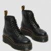 SINCLAIR Milled Nappa Leather Platform Botlar SINCLAIR Milled Nappa Leather Platform Botlar
