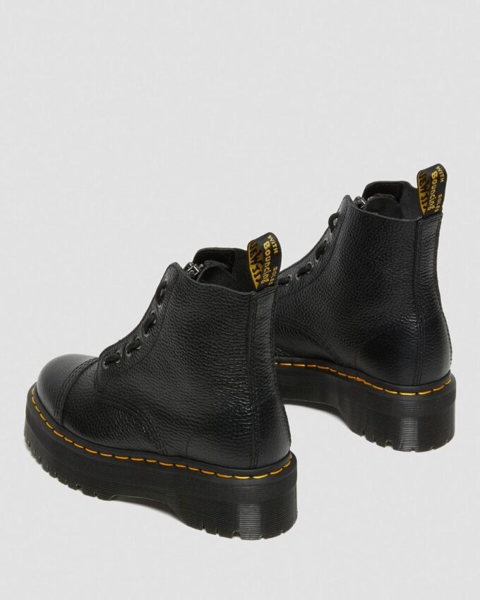 SINCLAIR Milled Nappa Leather Platform Botlar SINCLAIR Milled Nappa Leather Platform Botlar