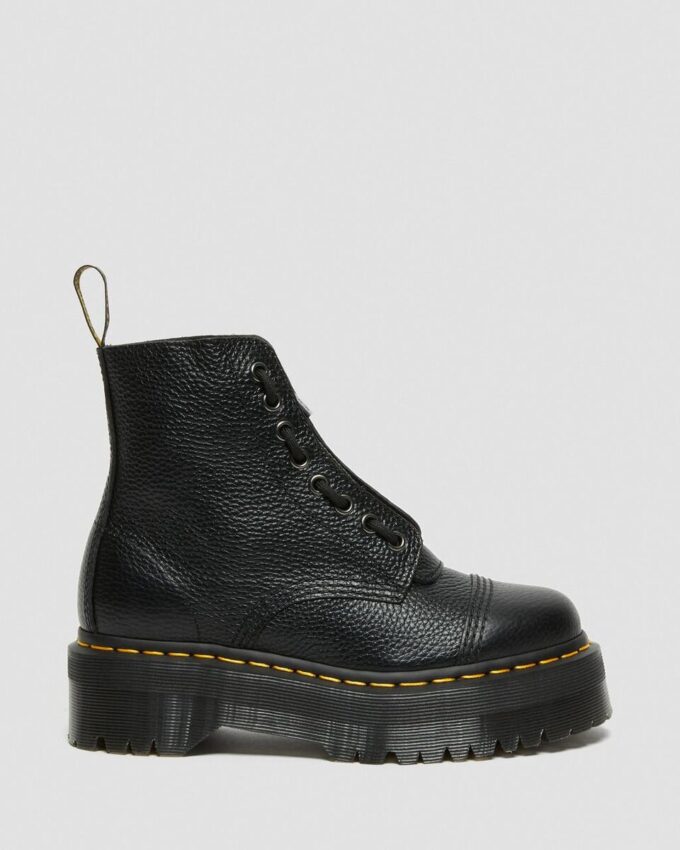 SINCLAIR Milled Nappa Leather Platform Botlar SINCLAIR Milled Nappa Leather Platform Botlar