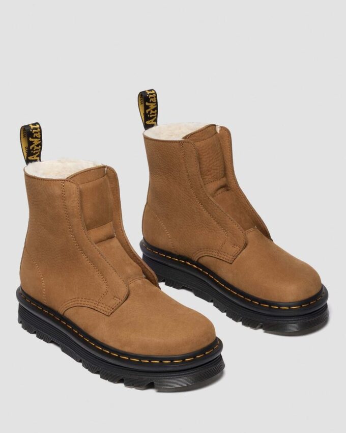 ZEBZAG LACELESS Sıcak Astarlı Slip On Nubuk Botlar ZEBZAG LACELESS Sıcak Astarlı Slip On Nubuk Botlar