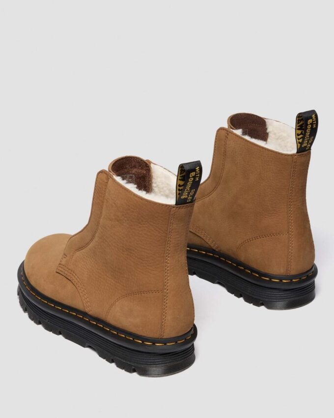 ZEBZAG LACELESS Sıcak Astarlı Slip On Nubuk Botlar ZEBZAG LACELESS Sıcak Astarlı Slip On Nubuk Botlar