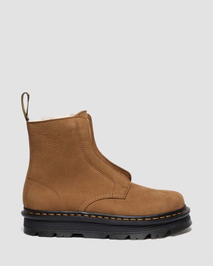 ZEBZAG LACELESS Sıcak Astarlı Slip On Nubuk Botlar ZEBZAG LACELESS Sıcak Astarlı Slip On Nubuk Botlar