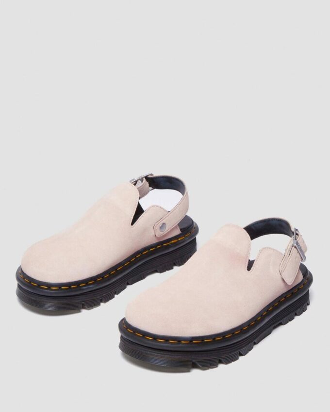 Zebzag Süet Slingback Platform Terlikler Zebzag Süet Slingback Platform Terlikler