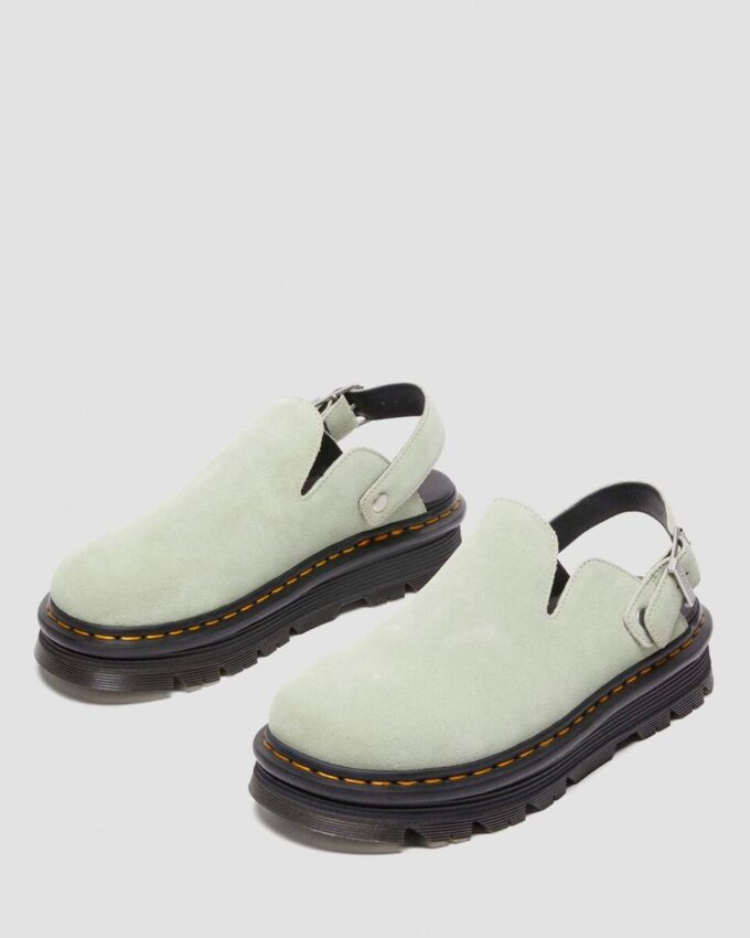 Zebzag Süet Slingback Platform Terlikler Zebzag Süet Slingback Platform Terlikler