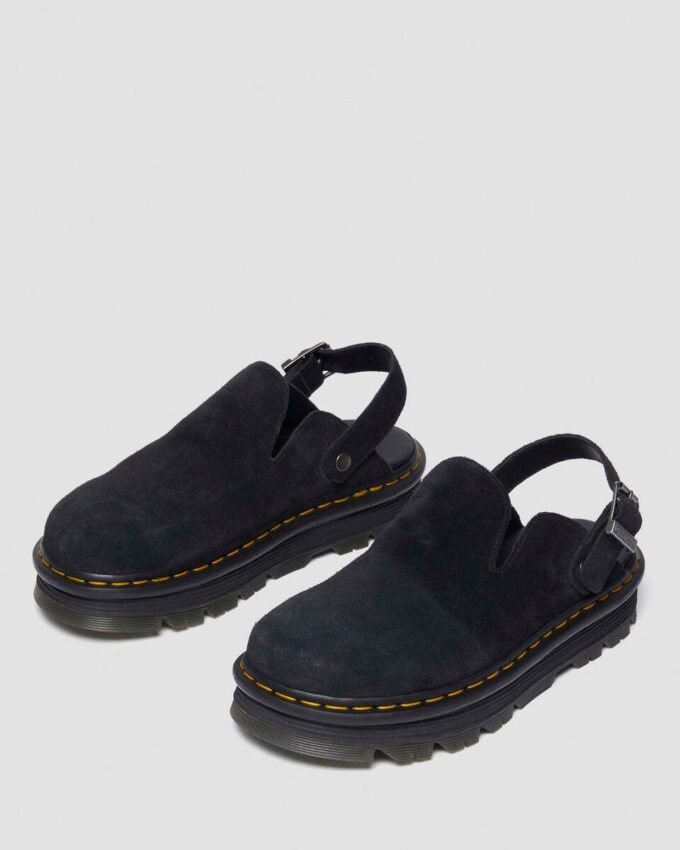 Zebzag Süet Slingback Platform Terlikler Zebzag Süet Slingback Platform Terlikler