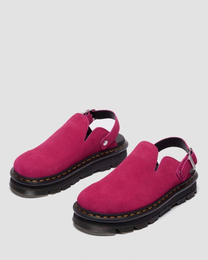 Zebzag Süet Slingback Platform Terlikler Zebzag Süet Slingback Platform Terlikler