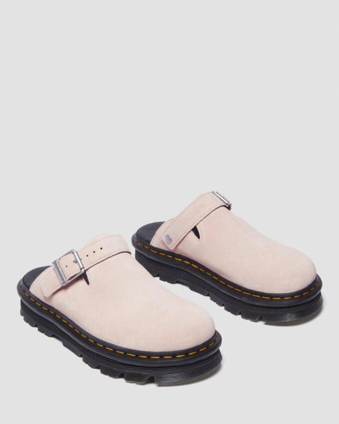 Zebzag Süet Slingback Platform Terlikler Zebzag Süet Slingback Platform Terlikler