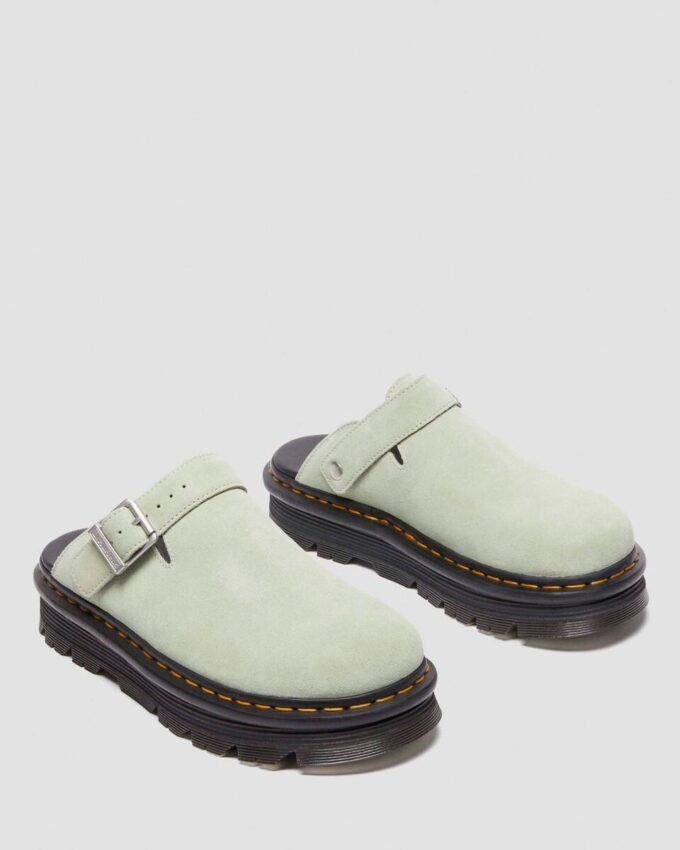 Zebzag Süet Slingback Platform Terlikler Zebzag Süet Slingback Platform Terlikler