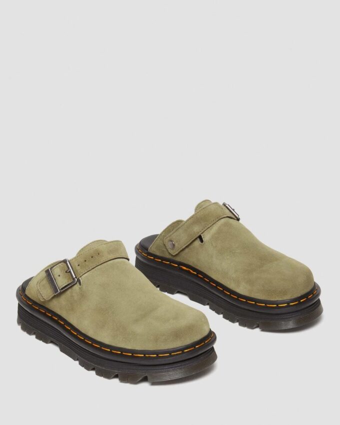 Zebzag Süet Slingback Platform Terlikler Zebzag Süet Slingback Platform Terlikler
