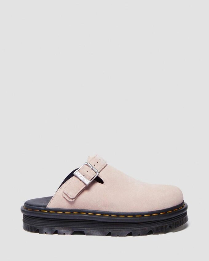 Zebzag Süet Slingback Platform Terlikler Zebzag Süet Slingback Platform Terlikler