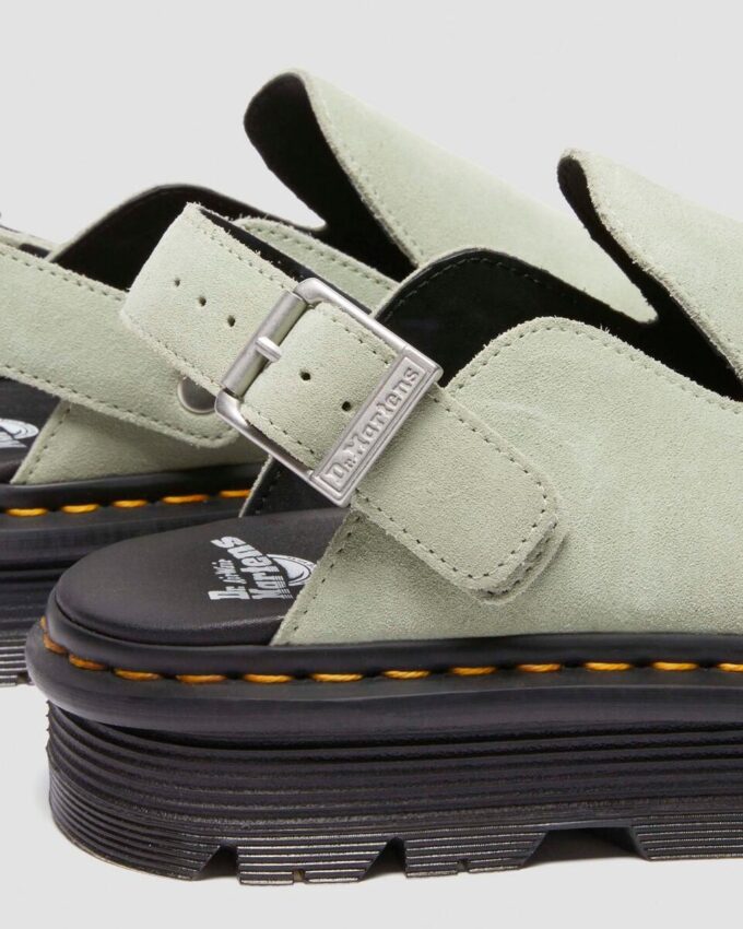 Zebzag Süet Slingback Platform Terlikler Zebzag Süet Slingback Platform Terlikler