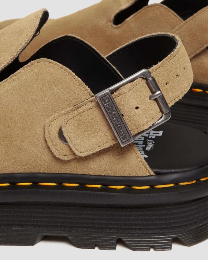 Zebzag Süet Slingback Platform Terlikler Zebzag Süet Slingback Platform Terlikler
